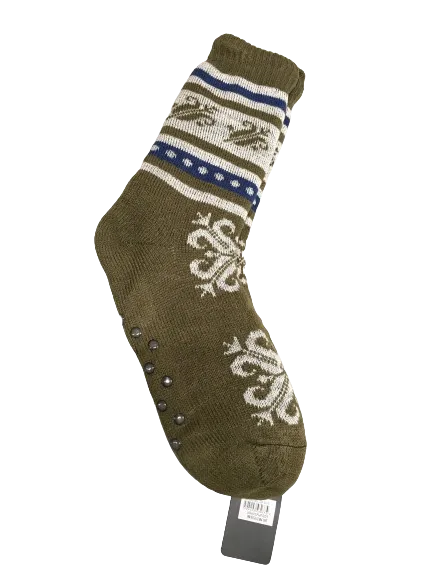 1 Pair Mens Non Slip Thick Fur Warm Winter Bed Socks Thermal Warm Cushion