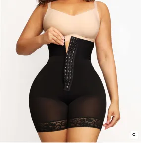 3-bones Triple-breasted High-waisted Elastic Body Pants