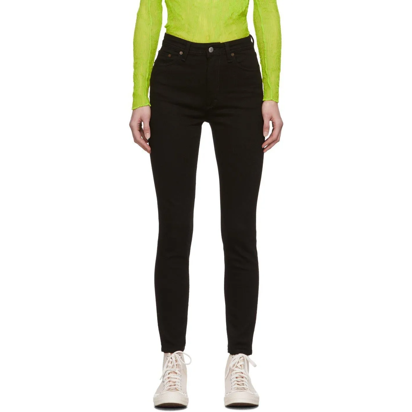 Acne Studios Black BlÃ¥ Konst Peg Jeans