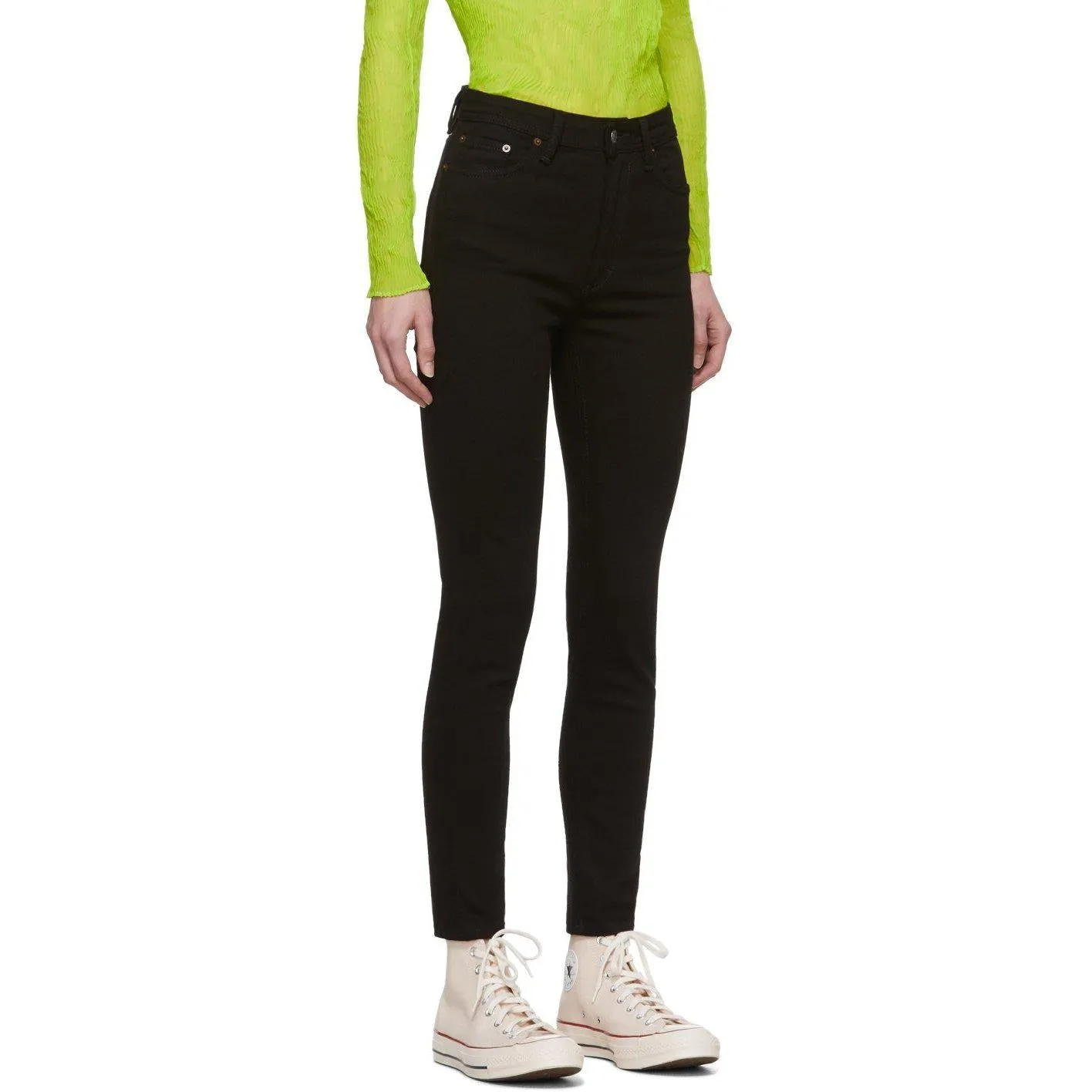 Acne Studios Black BlÃ¥ Konst Peg Jeans