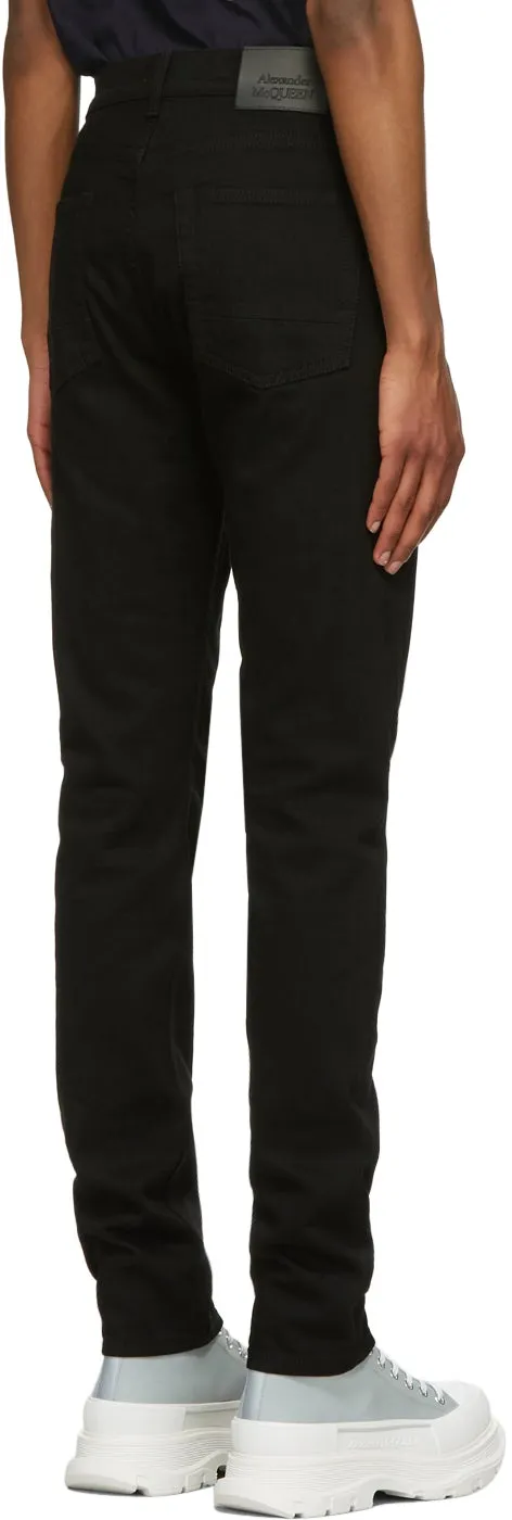Alexander McQueen Black Top Stitch Jeans