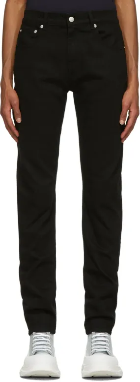 Alexander McQueen Black Top Stitch Jeans