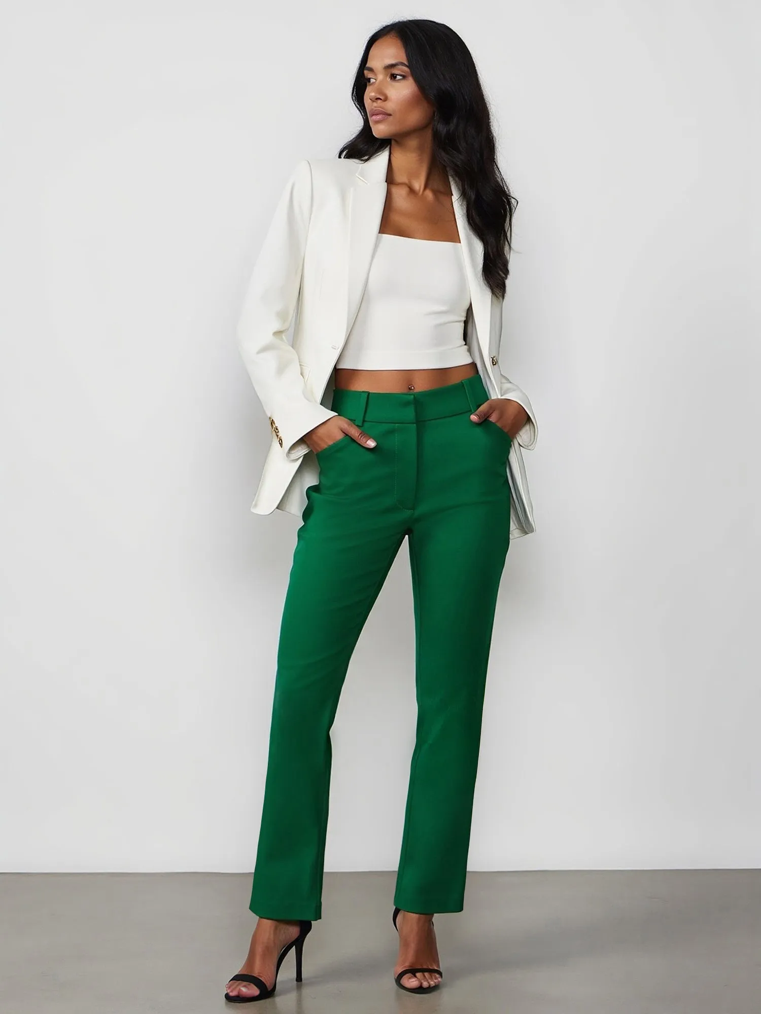 All-Season Stretch Mid Rise Bootcut Pant