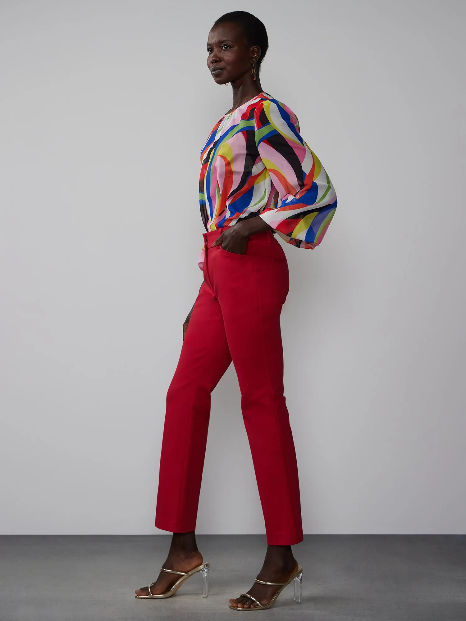 All-Season Stretch Mid Rise Bootcut Pant