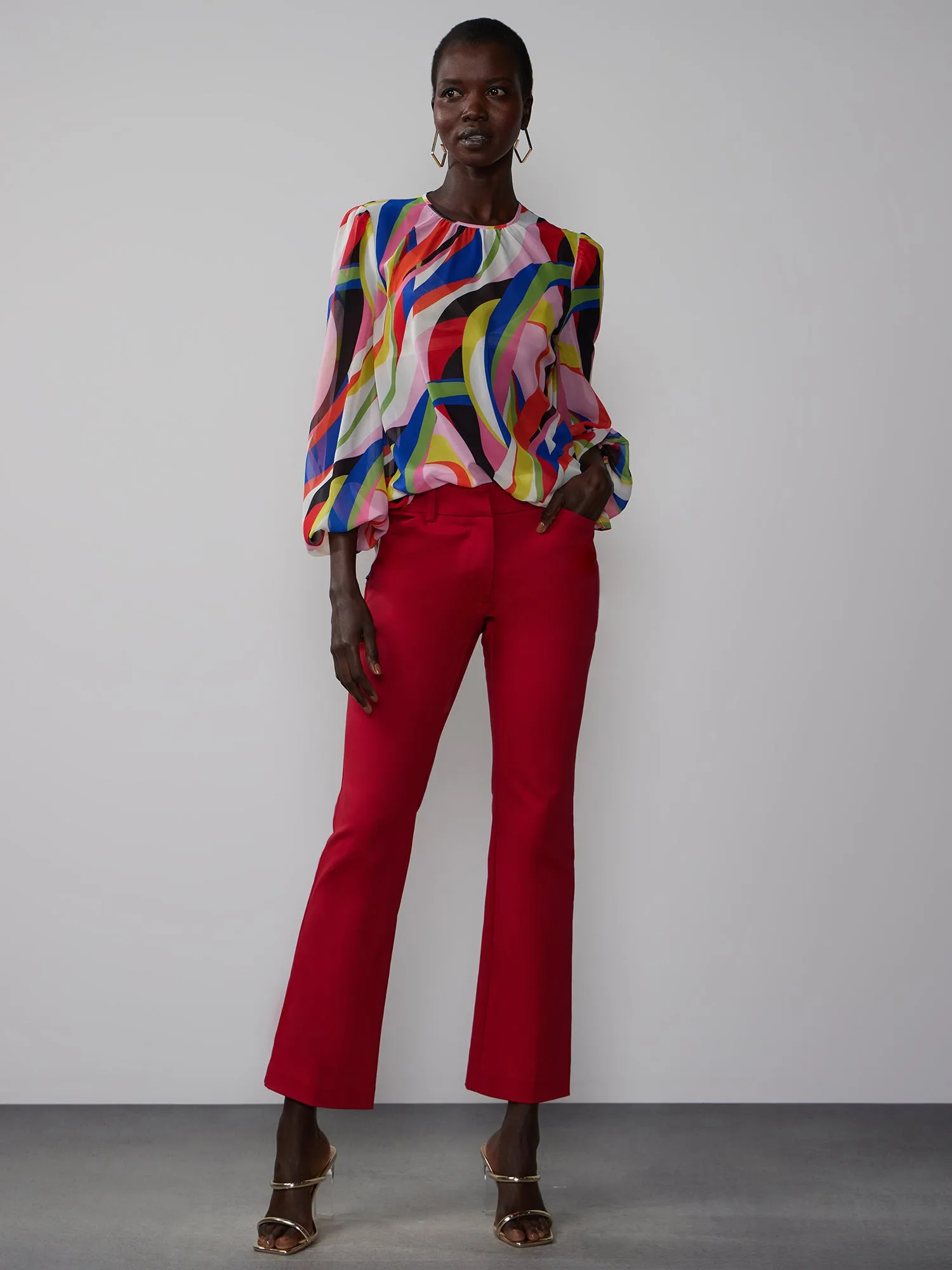 All-Season Stretch Mid Rise Bootcut Pant