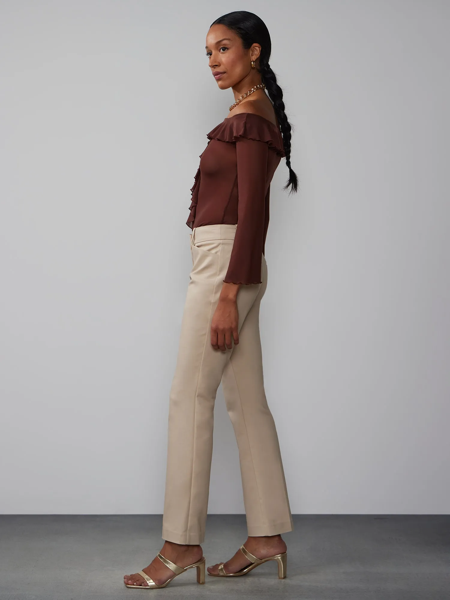 All-Season Stretch Mid Rise Bootcut Pant
