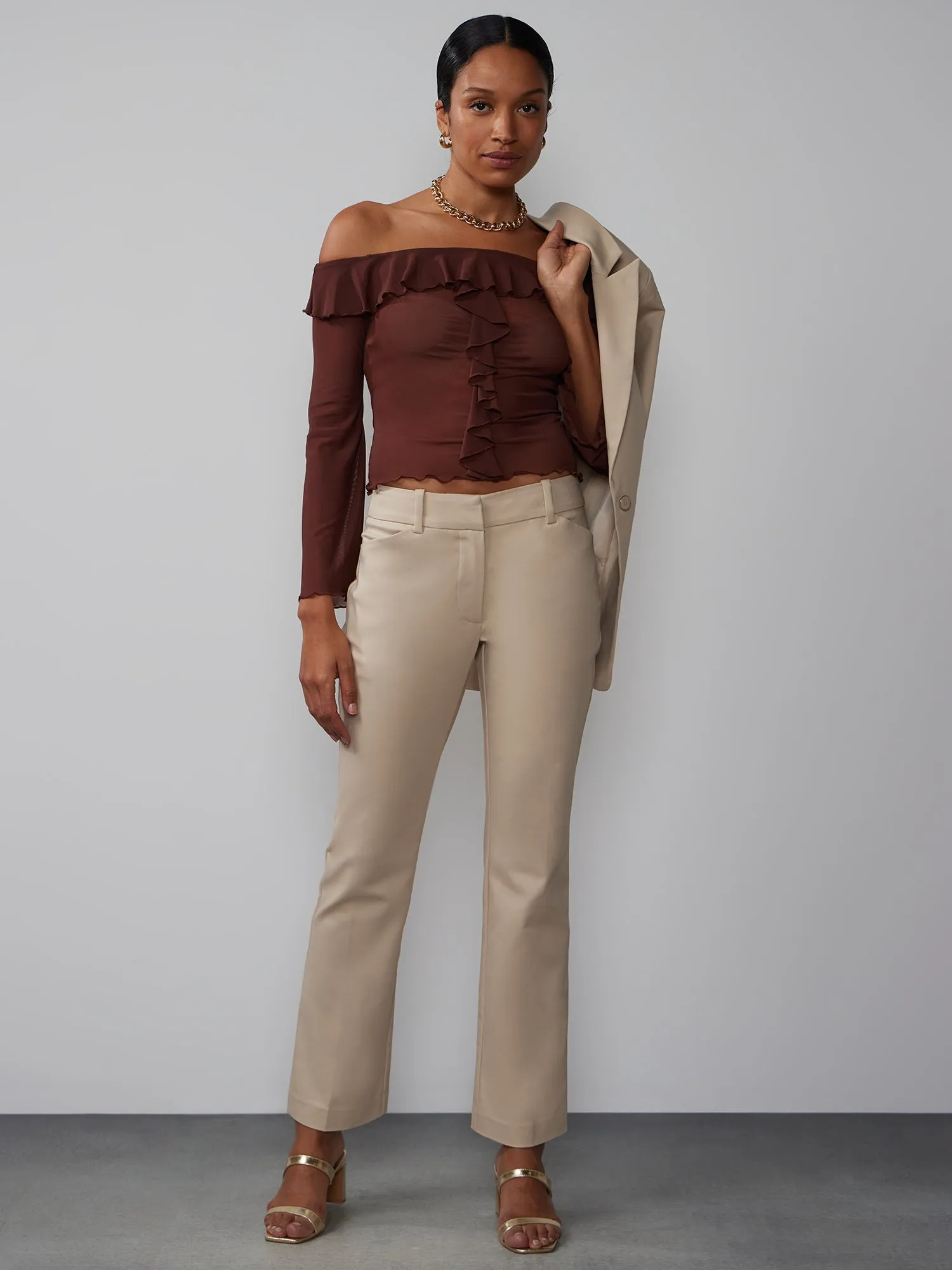 All-Season Stretch Mid Rise Bootcut Pant