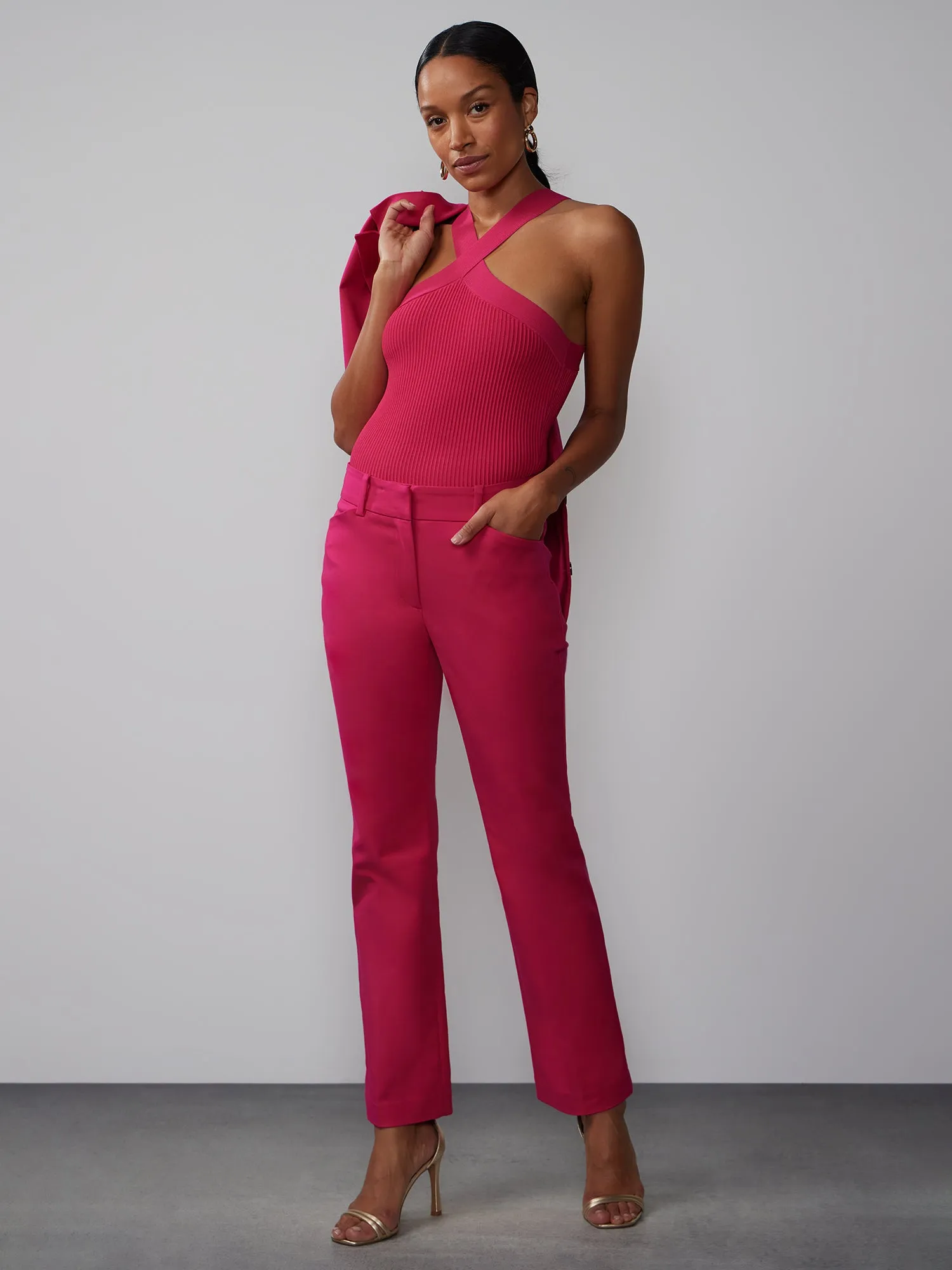 All-Season Stretch Mid Rise Bootcut Pant