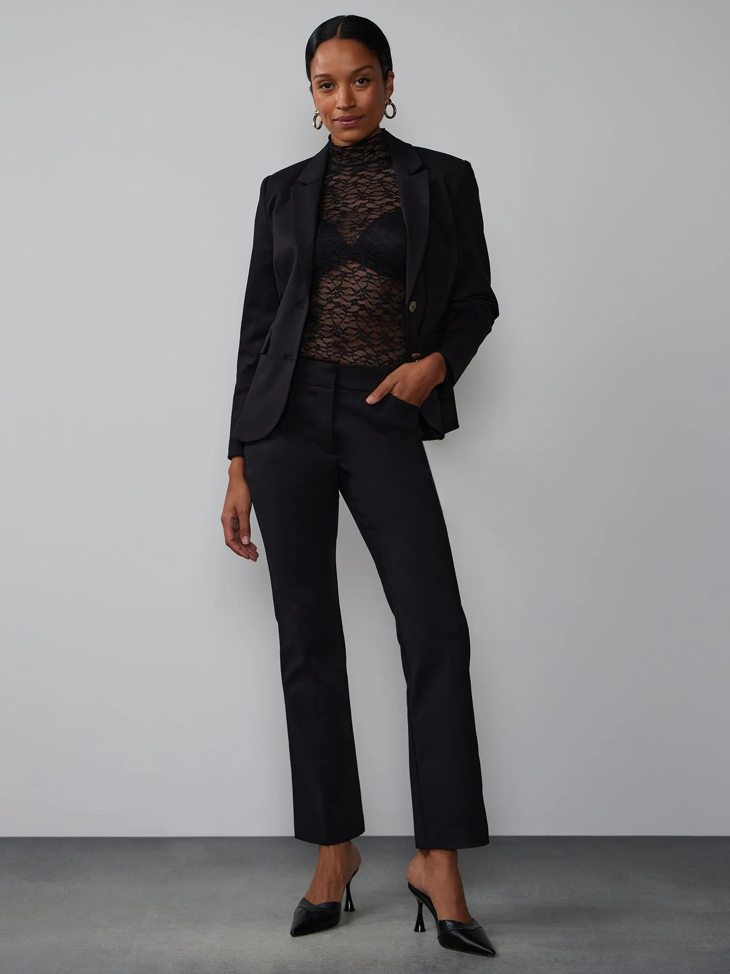 All-Season Stretch Mid Rise Bootcut Pant