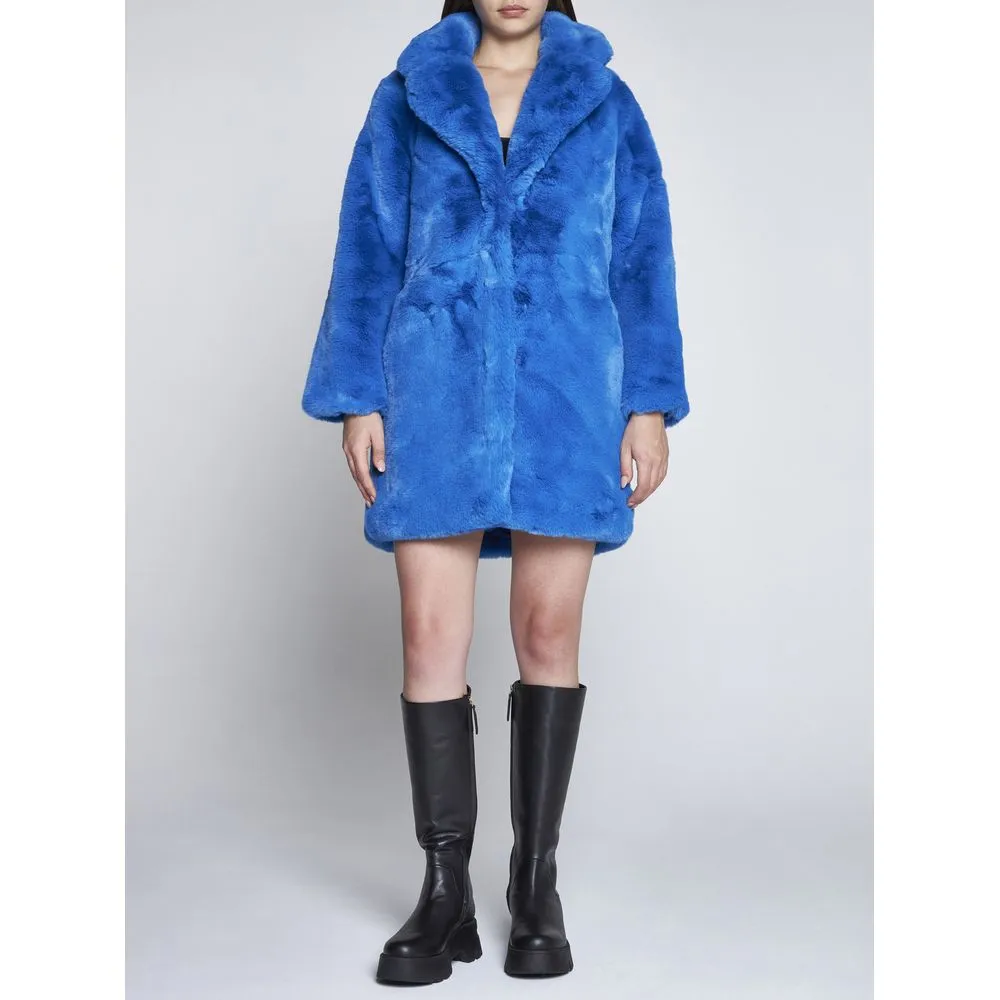 Apparis Chic Sapphire Eco-Fur Jacket – Unparalleled Warmth