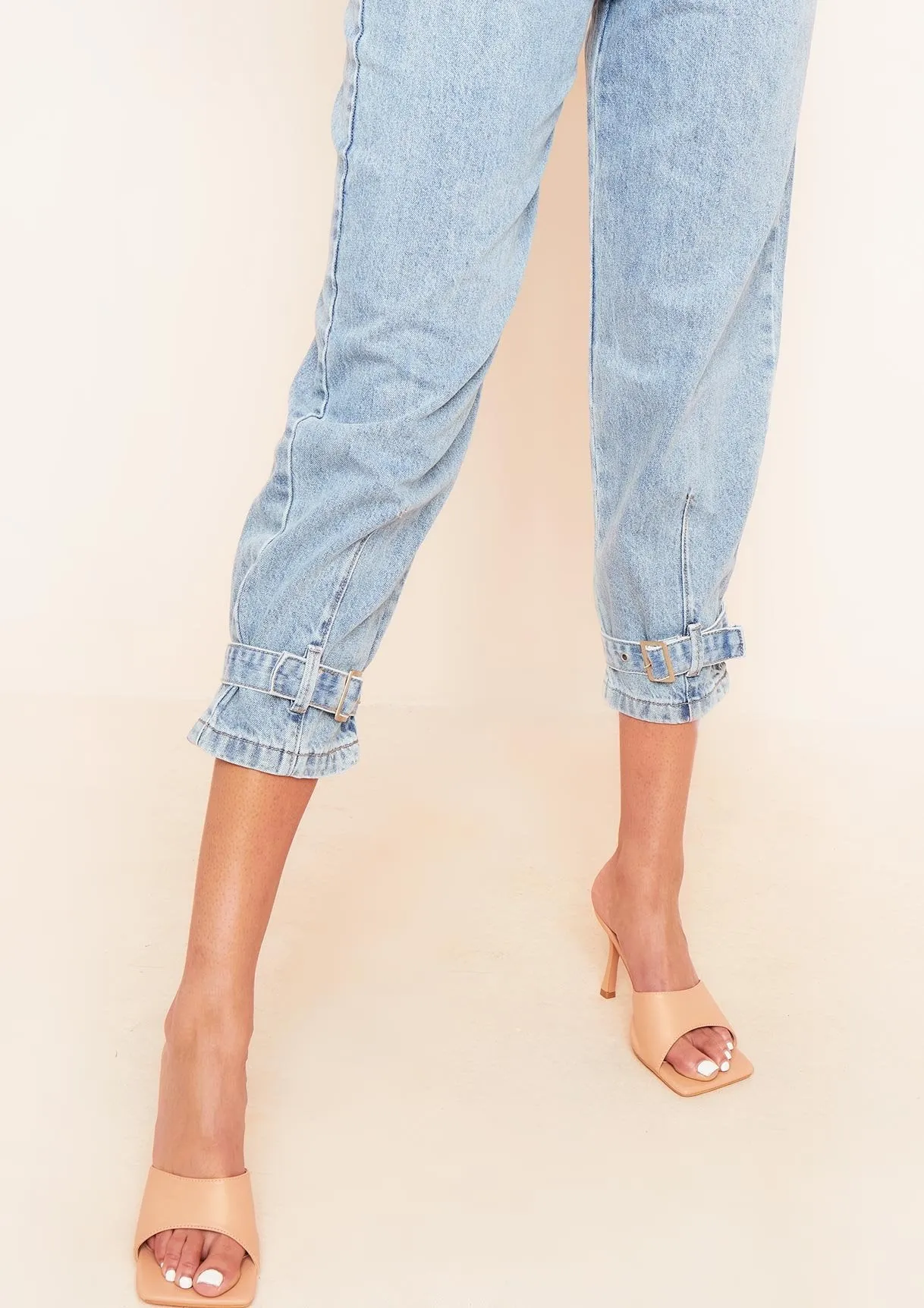 Bella Buckle Mid Wash Denim Jeans