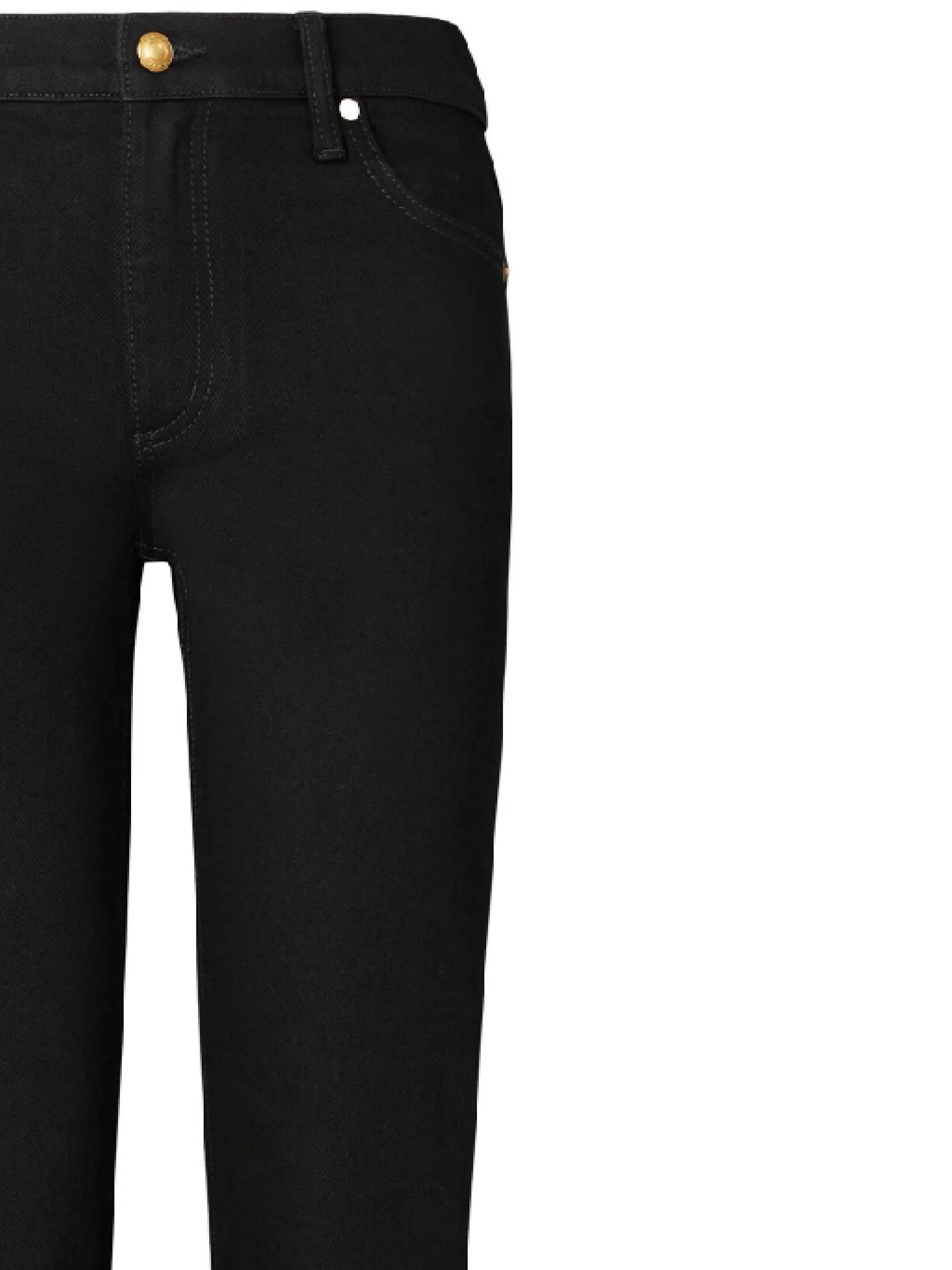 Black Rinse Stretch Trousers for Women