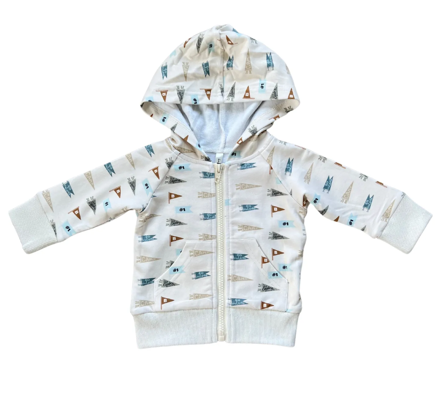 Boys Hooded Jacket - Retro Banners, Boys