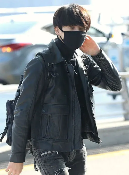 BTS JUNGKOOK LEATHER JACKET