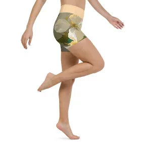 Cherry Blossom Yoga Art Shorts