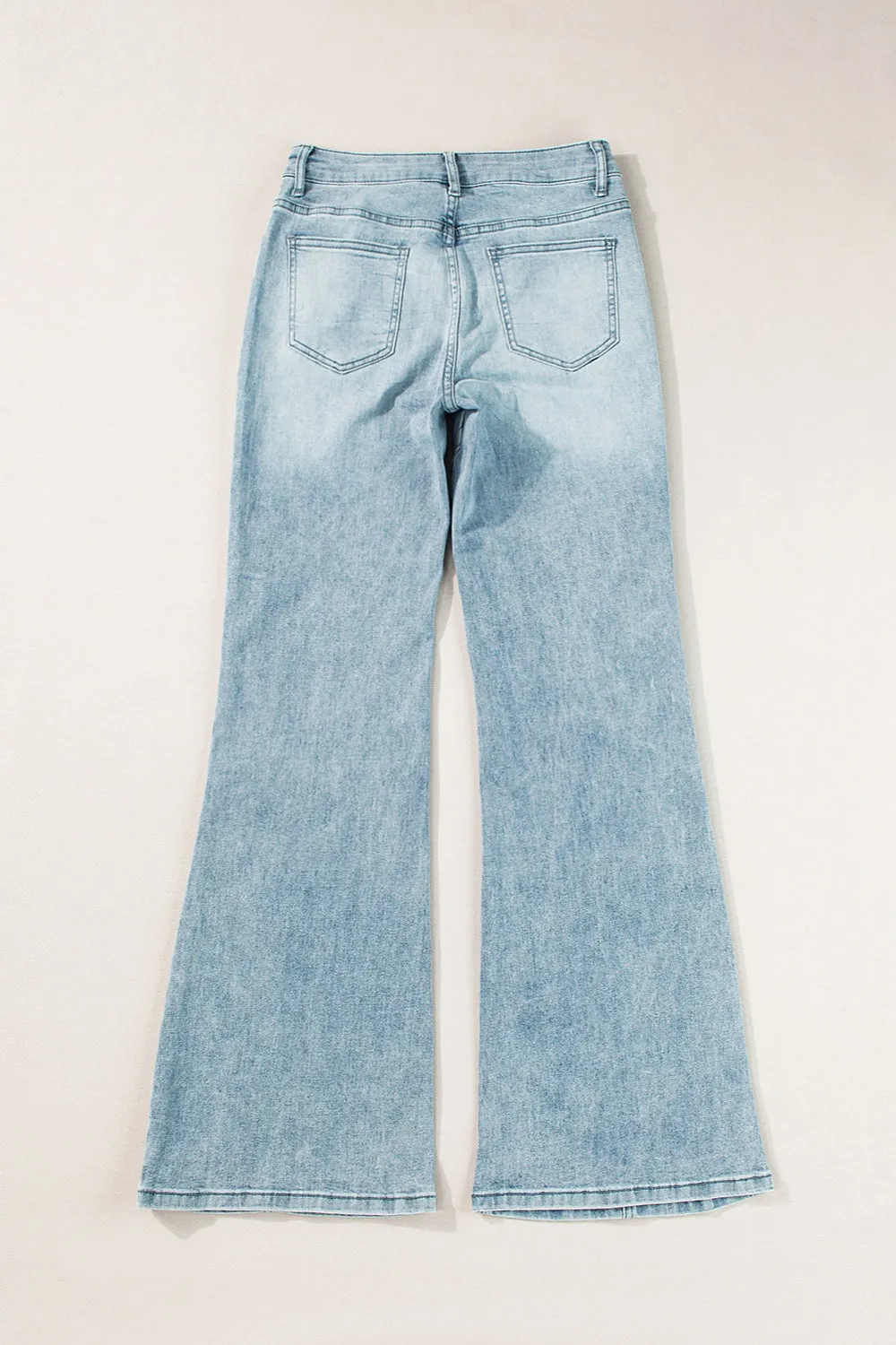 Chic High Waist Bootcut Jeans with Functional Pockets