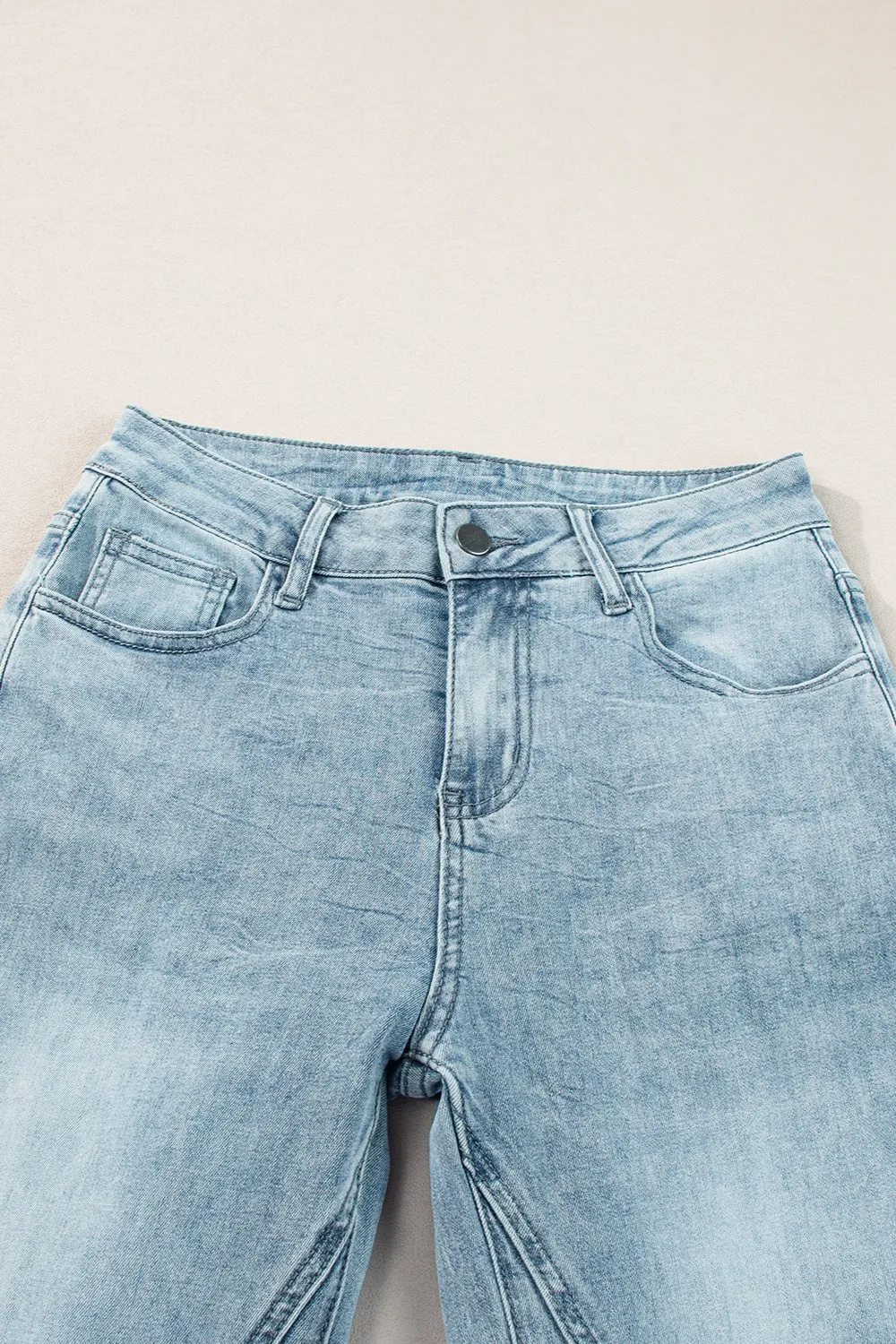 Chic High Waist Bootcut Jeans with Functional Pockets