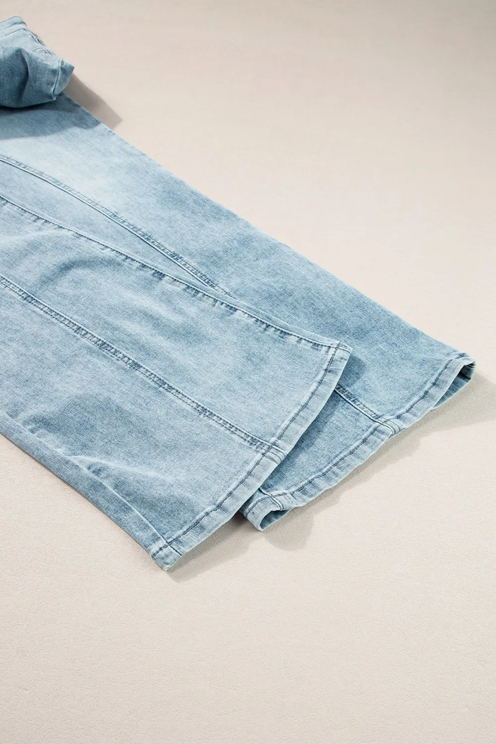 Chic High Waist Bootcut Jeans with Functional Pockets