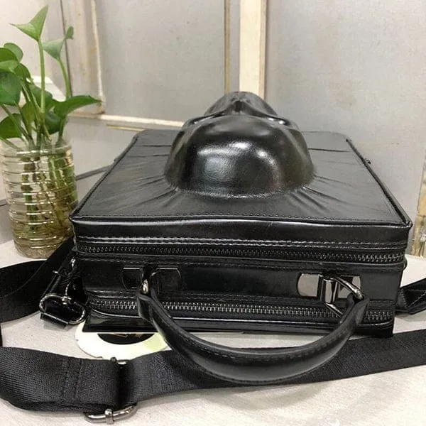 Death Face Leather Bag