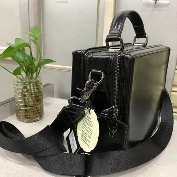 Death Face Leather Bag
