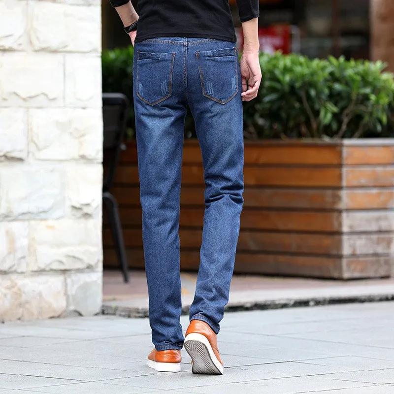 Denim Pants Trendy Straight Slim Look Pants