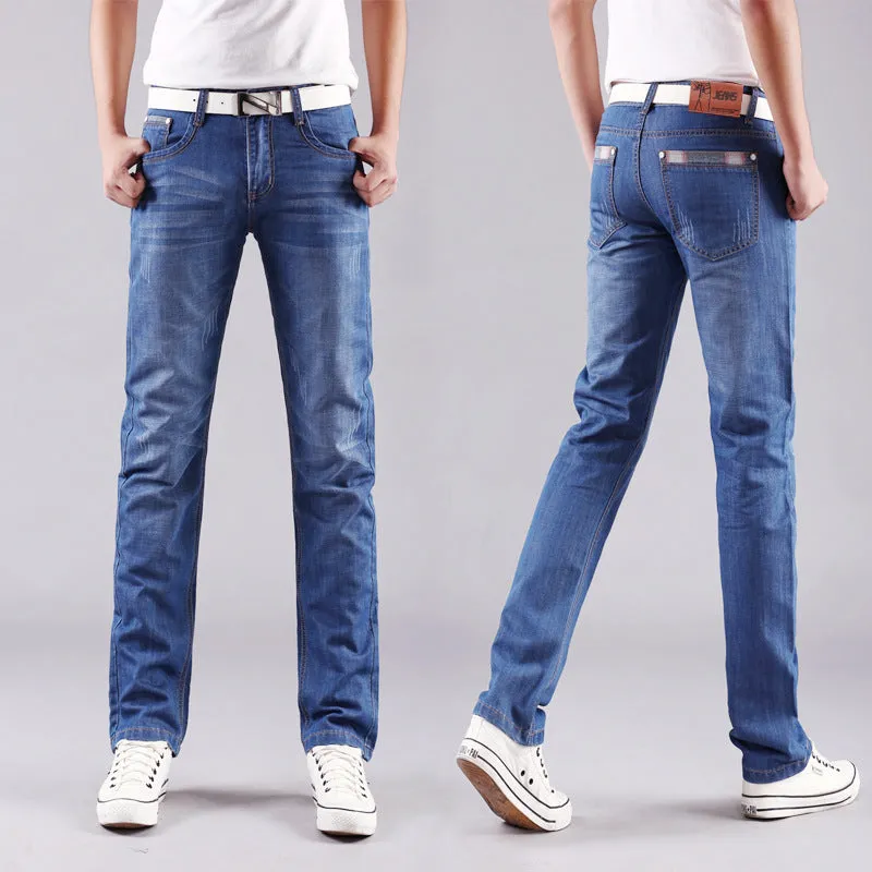 Denim Pants Trendy Straight Slim Look Pants