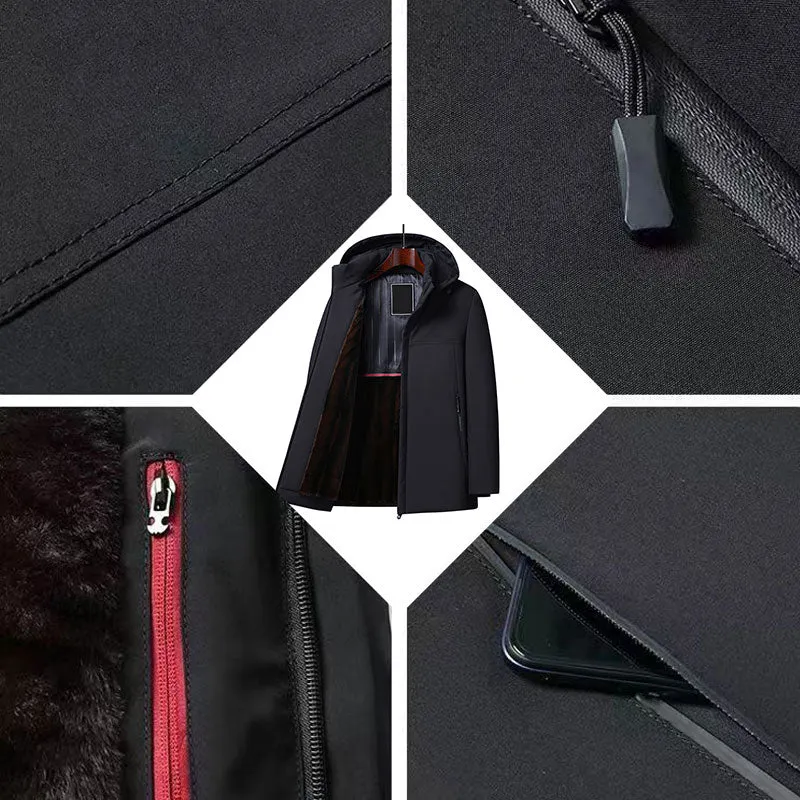 🥰Early Black Friday Offer🥰warm gift - Men's Warm Thickened Hooded Jacket