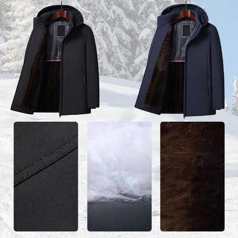 🥰Early Black Friday Offer🥰warm gift - Men's Warm Thickened Hooded Jacket