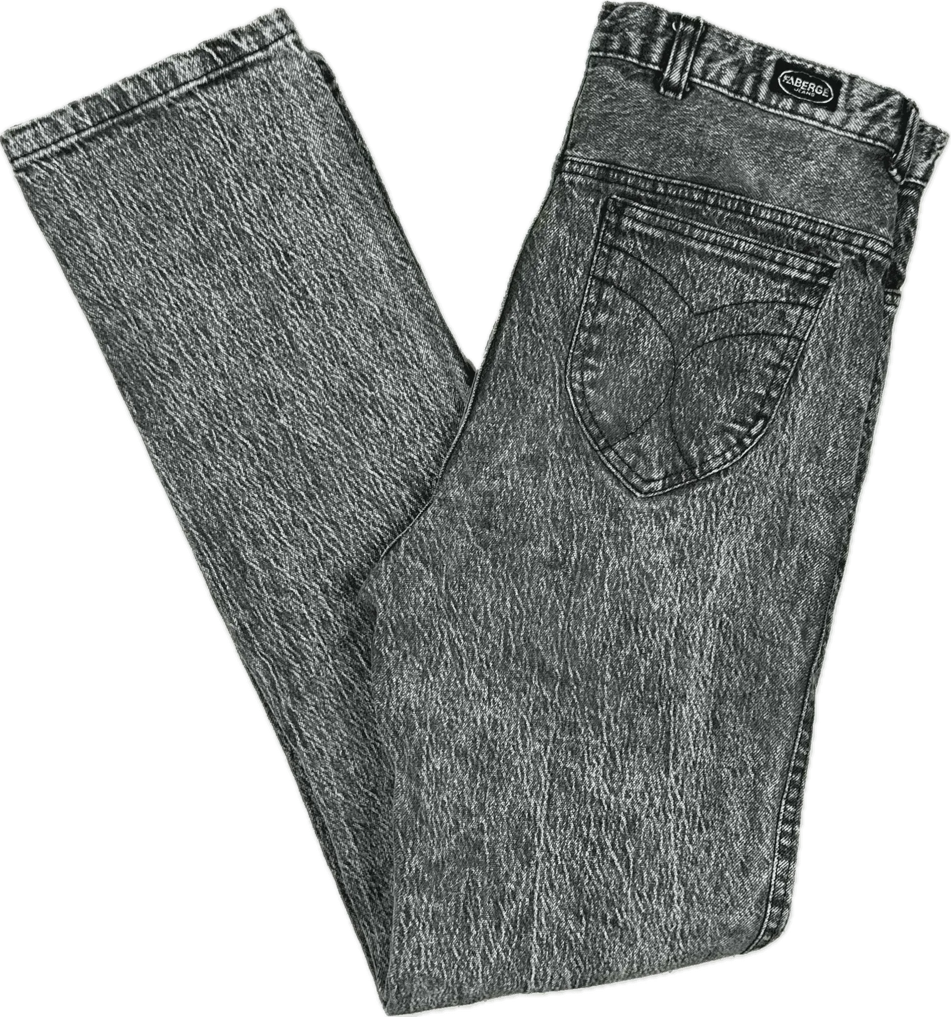 Faberge 1980's Acid Wash Slim Fit Jeans- Suit Size 32-34"