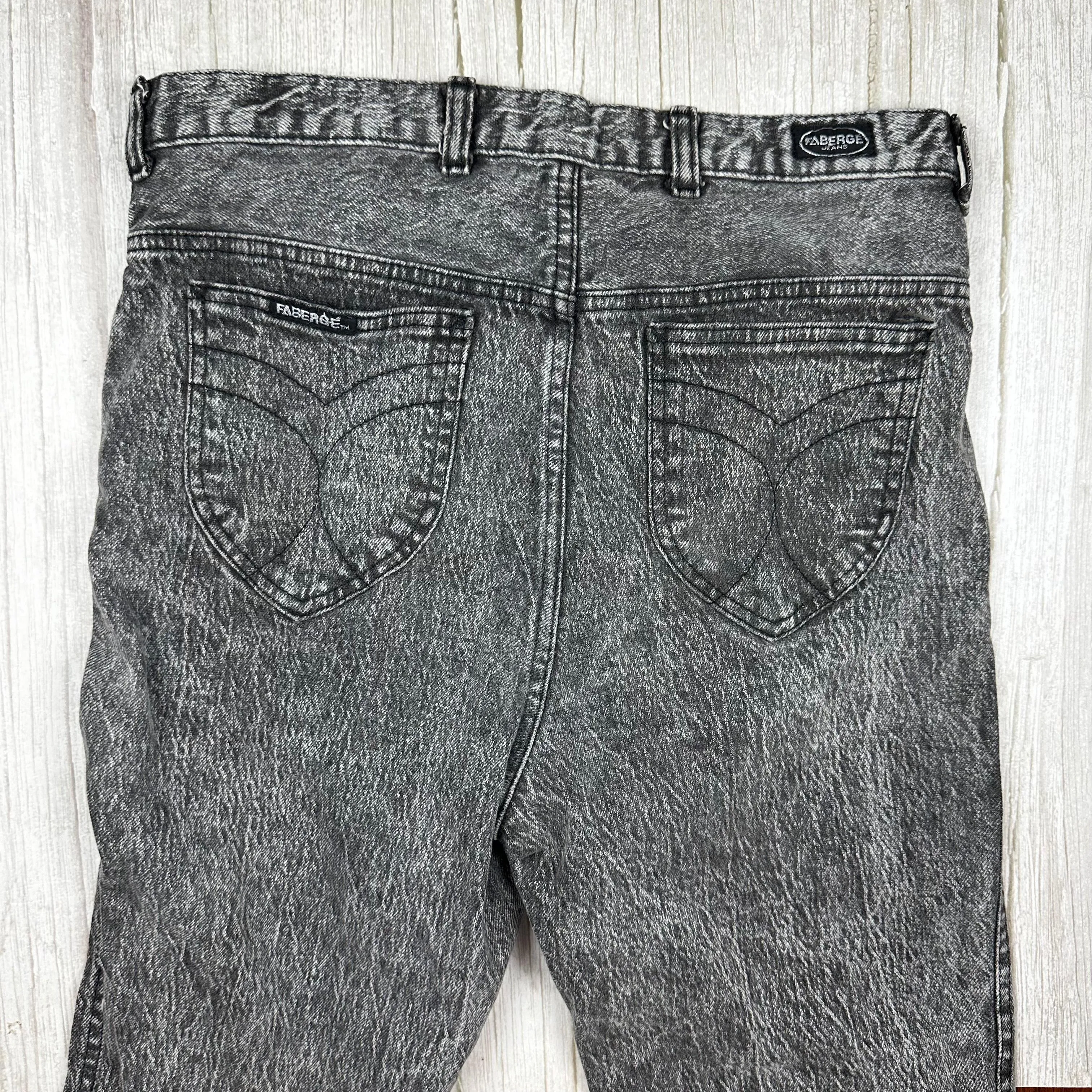 Faberge 1980's Acid Wash Slim Fit Jeans- Suit Size 32-34"