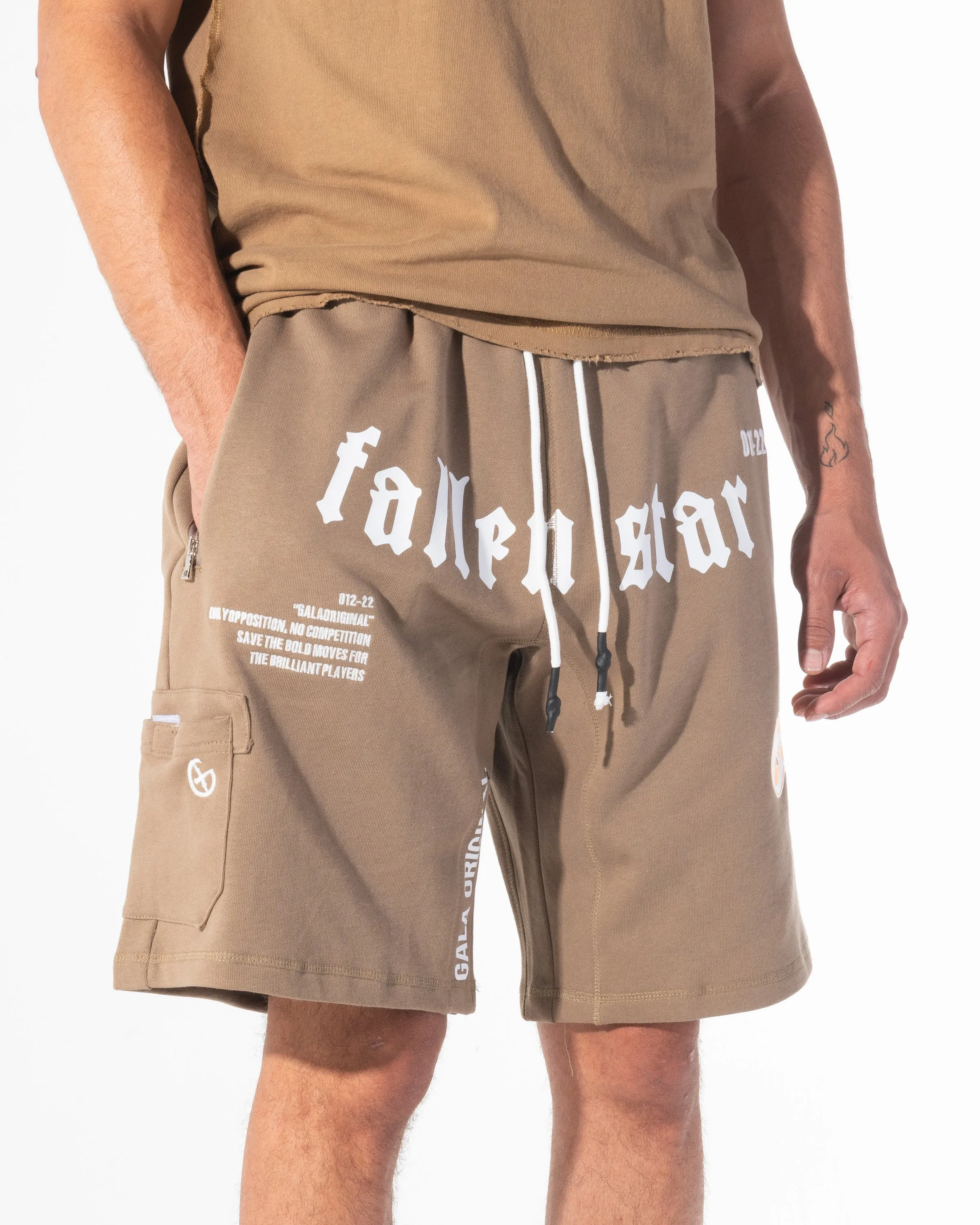 FALLEN STAR SHORTS (CARAMEL)