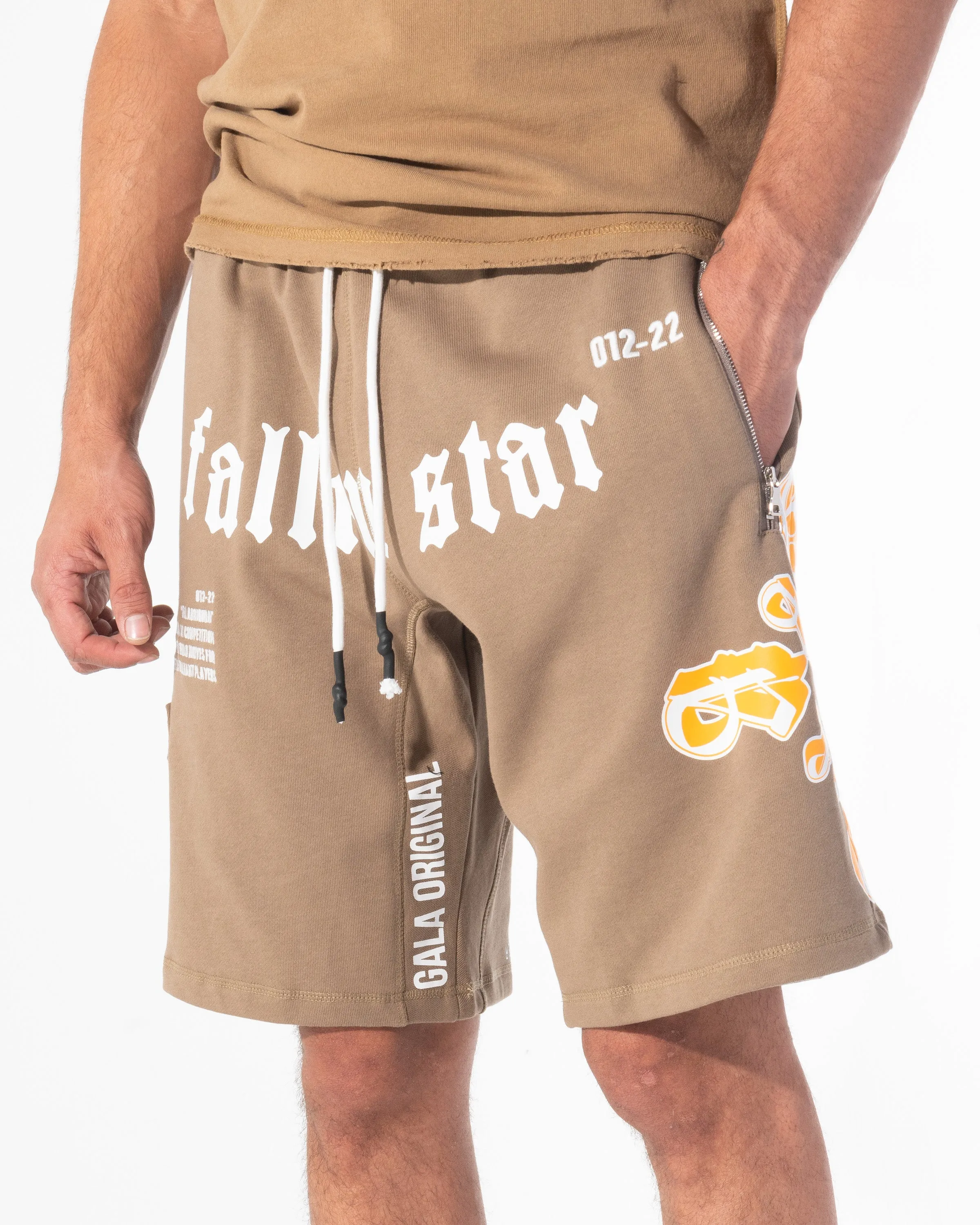 FALLEN STAR SHORTS (CARAMEL)