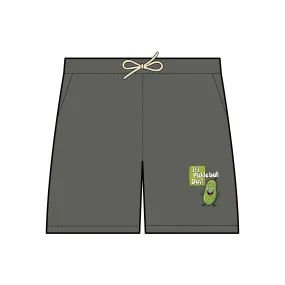 Fleece Sweat Shorts with Happy Pickle 'It's Pickleball Day' Design