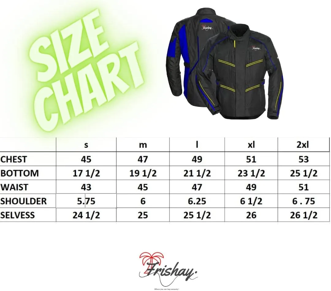 FRISHAY Motorcycle Jacket for Men High Vis Armored Jacket Protection Cordura Waterproof Touring Thermal Lining Racing Jacket