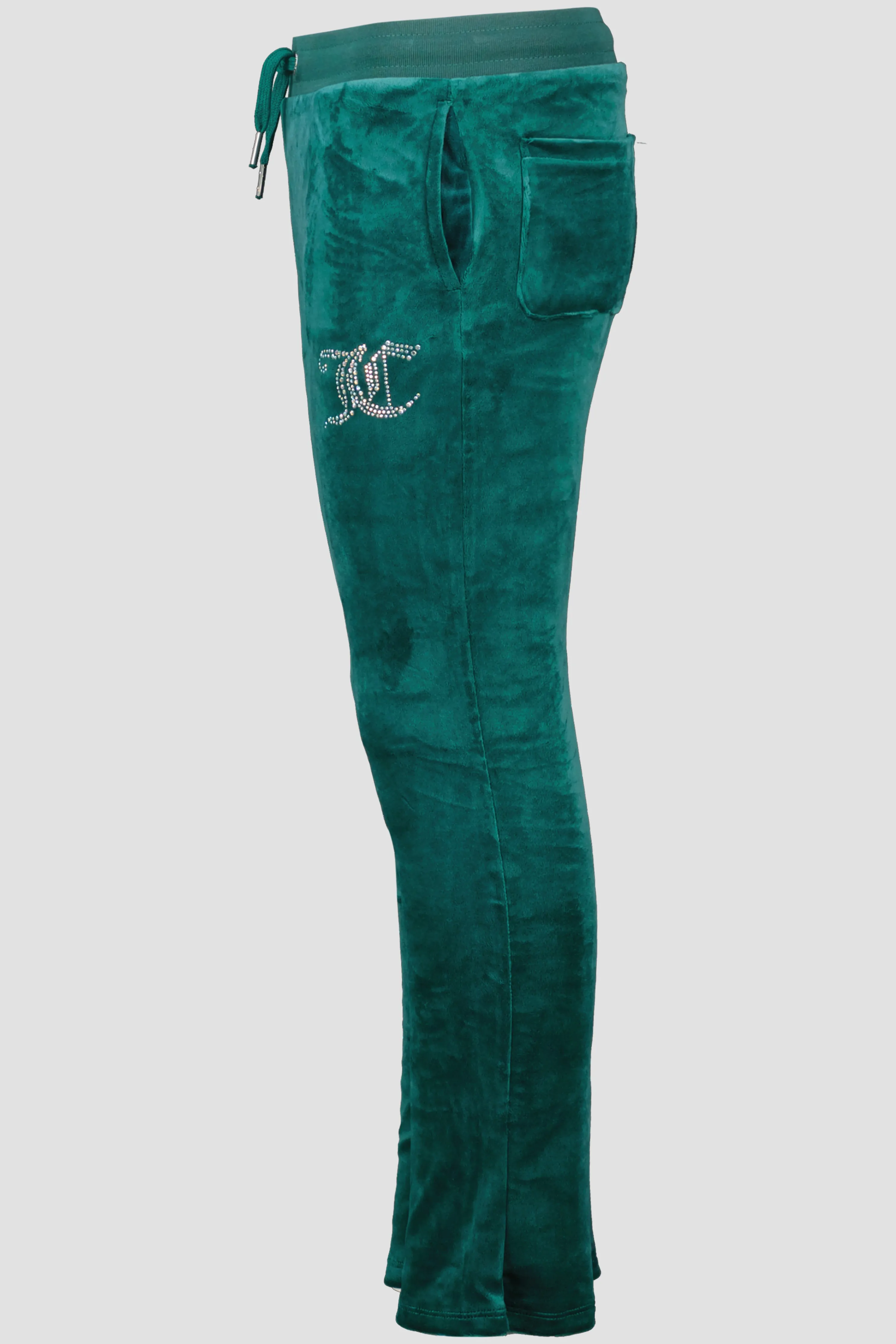 Girls Juicy Couture Botanical Garden Diamante Velour Bootcut