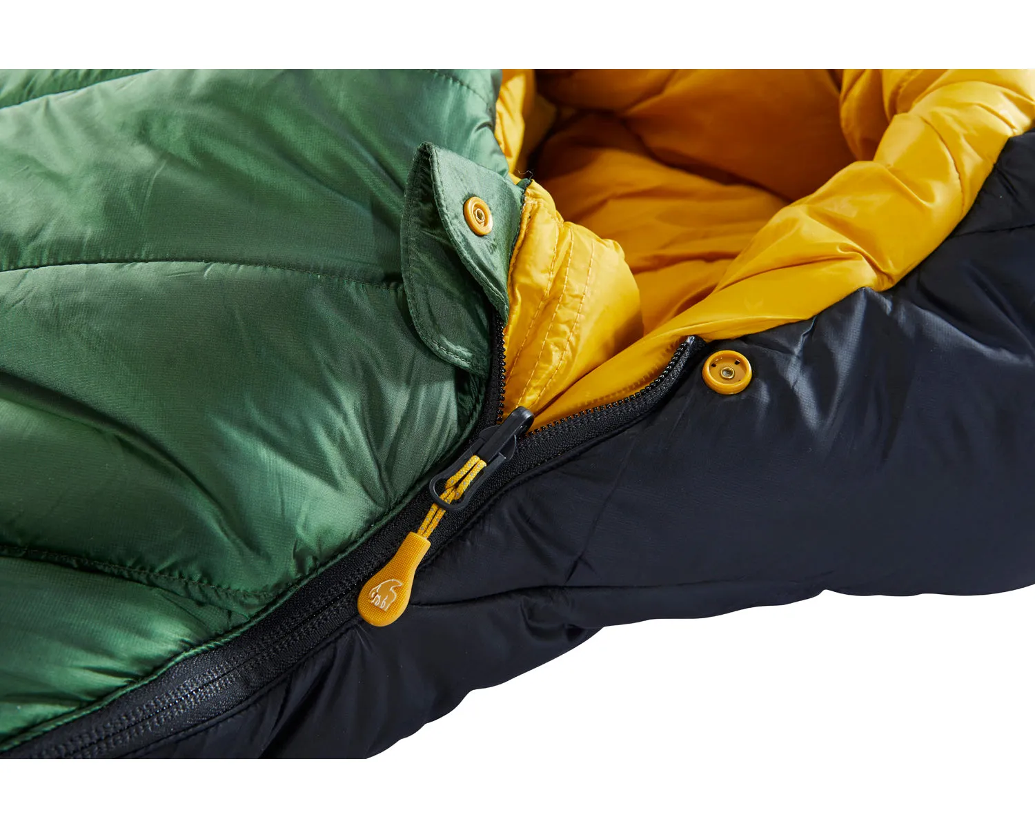 Gormsson -20° Mummy sleeping bag - Artichoke Green/Mustard Yellow/Black