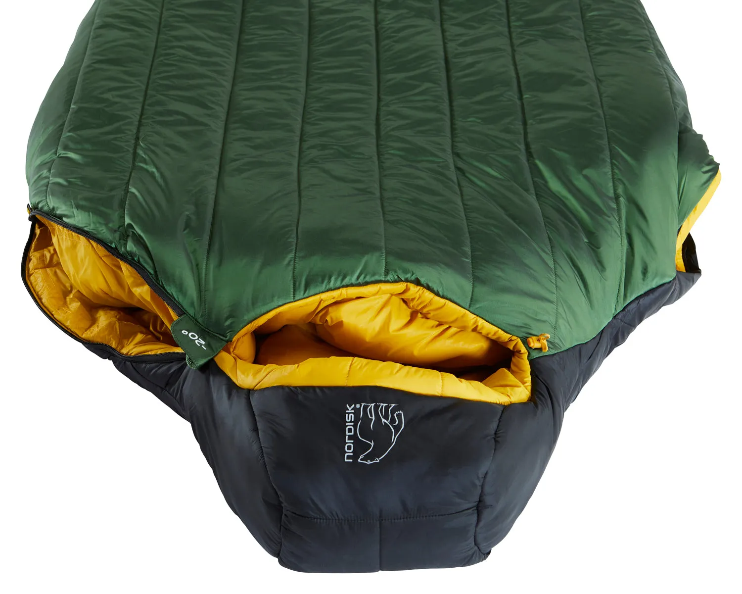 Gormsson -20° Mummy sleeping bag - Artichoke Green/Mustard Yellow/Black