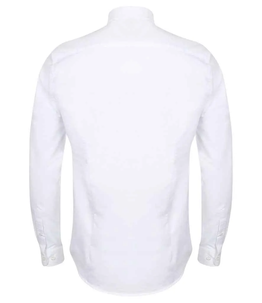 Henbury Modern Long Sleeve Slim Fit Oxford Shirt