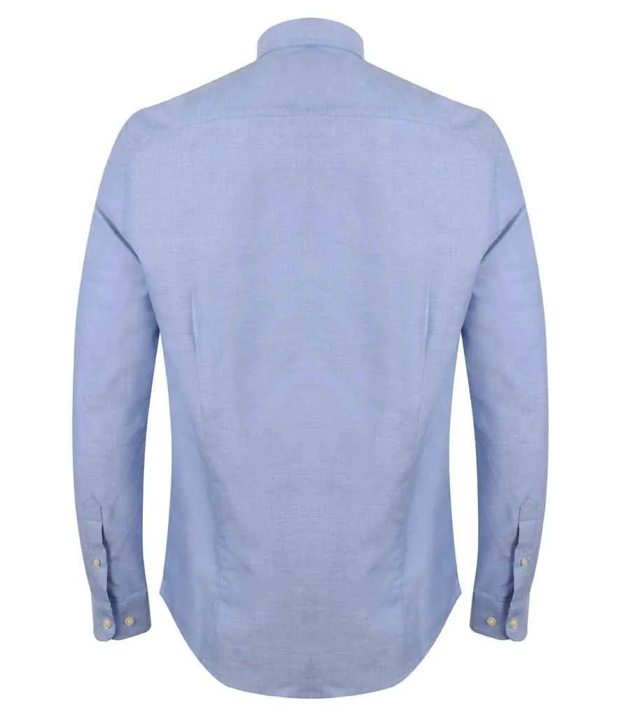 Henbury Modern Long Sleeve Slim Fit Oxford Shirt