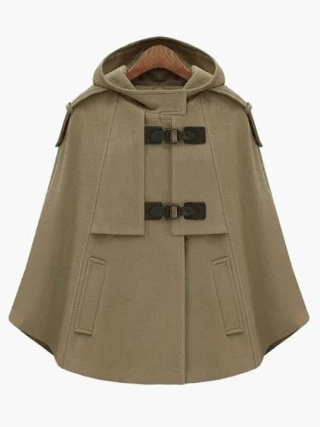Hooded Wrap Jacket Poncho