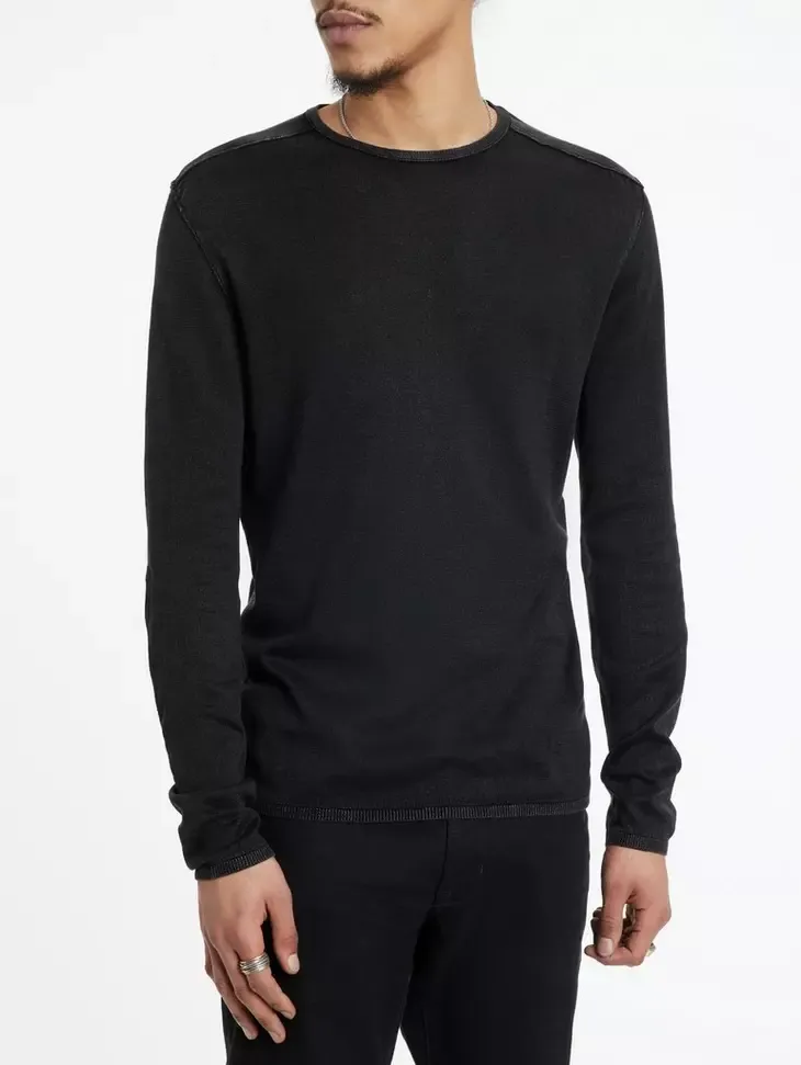 John Varvatos Walter Crew Neck Sweater - Black