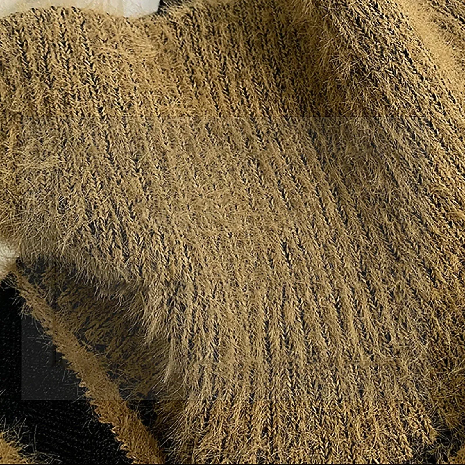 Josephine Striped Faux Fur Chunky Sweater