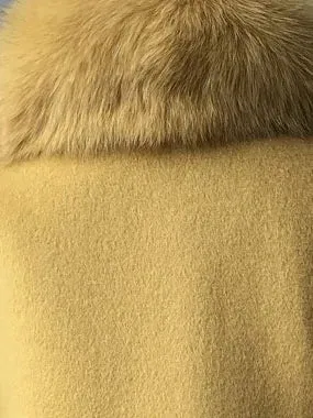 Jxwatcher Cashmere Coats Real Fox Fur Collar