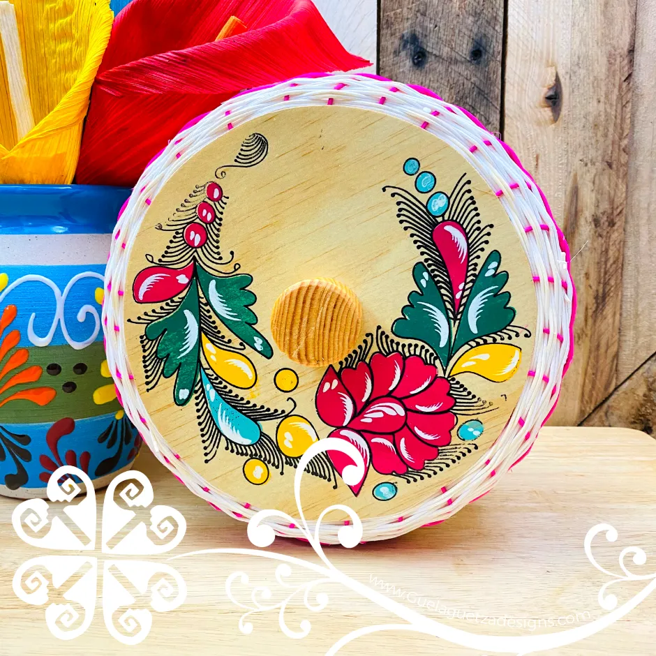Large Tortillero Mimbre with Lid