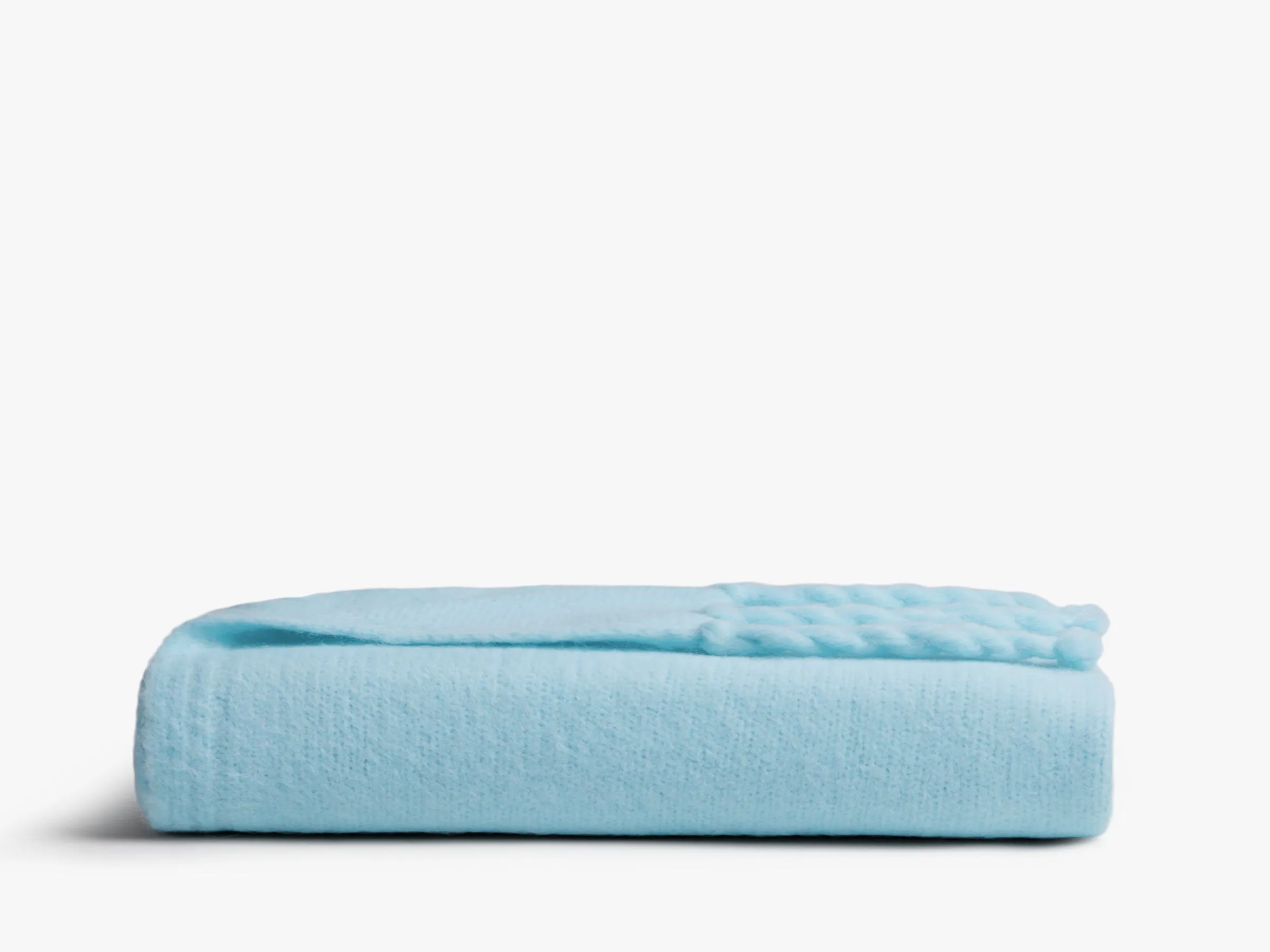 le FLEUR* Alpaca Fringe Throw (Geneva Blue)