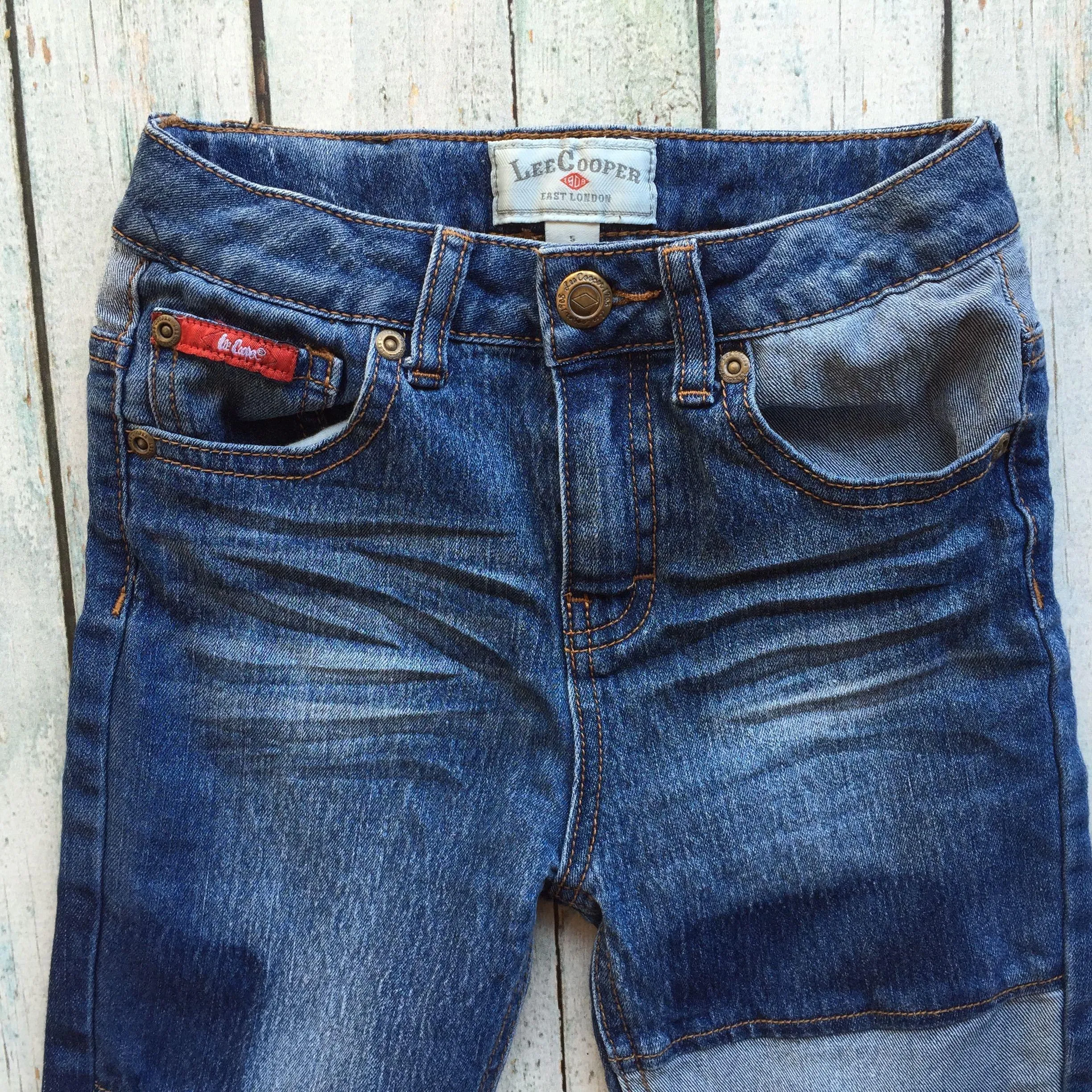 Lee Cooper Boys Patch Slim Fit Jeans - Size 5