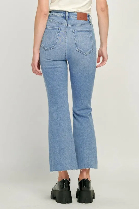 Light Wash Knee Slit Jeans