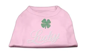 Lucky Rhinestone Shirts Light Pink XL (16)