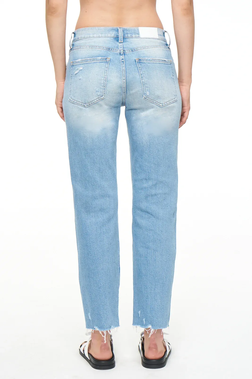 MAYA MID RISE EASY STRAIGHT ANKLE - VALLEY DISTRESSED