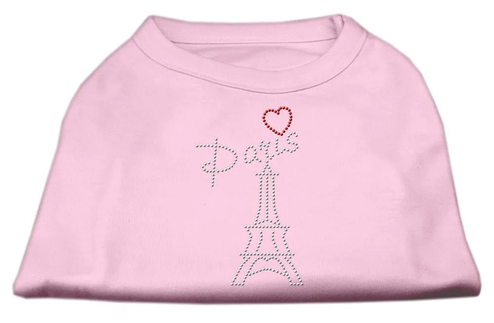 Paris Rhinestone Shirts Light Pink XXL (18)